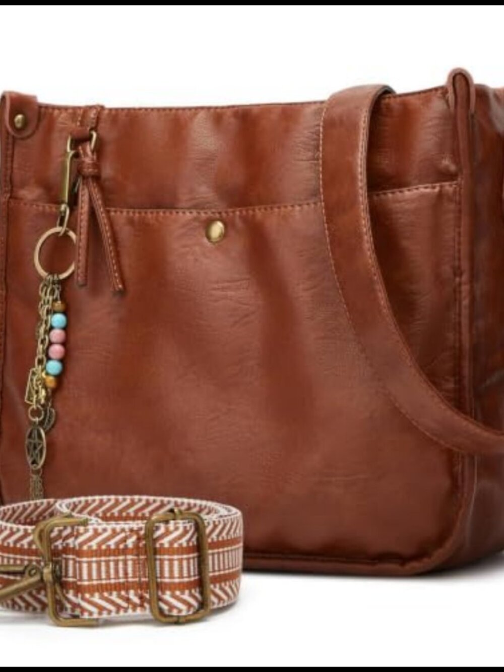 Vegan Leather Crossbody Hobo Bag Shoulder Purse